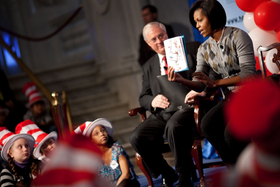 First Lady Michelle Obama reads 